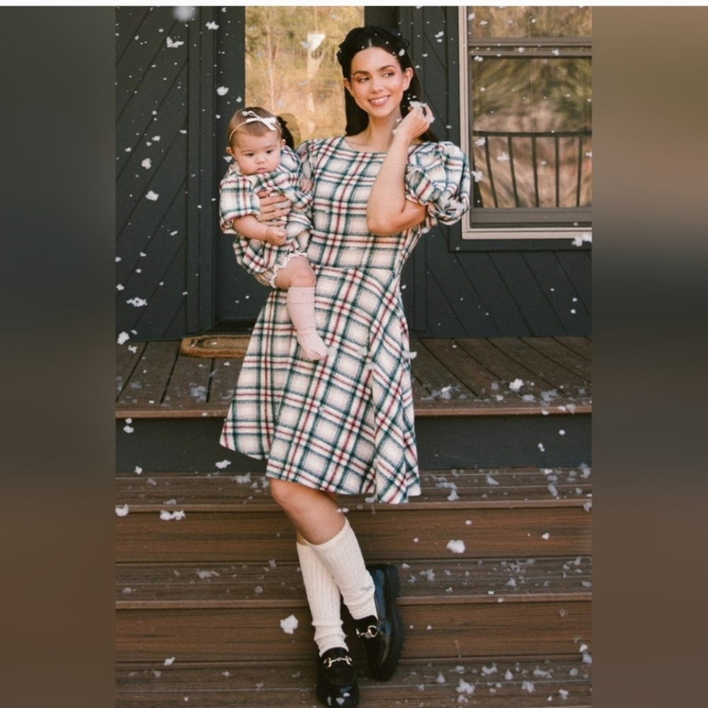 ‼️SAVE $65+‼️Ivy City Co. Molly Plaid Flare Dress Size XXS NWT - Christmas